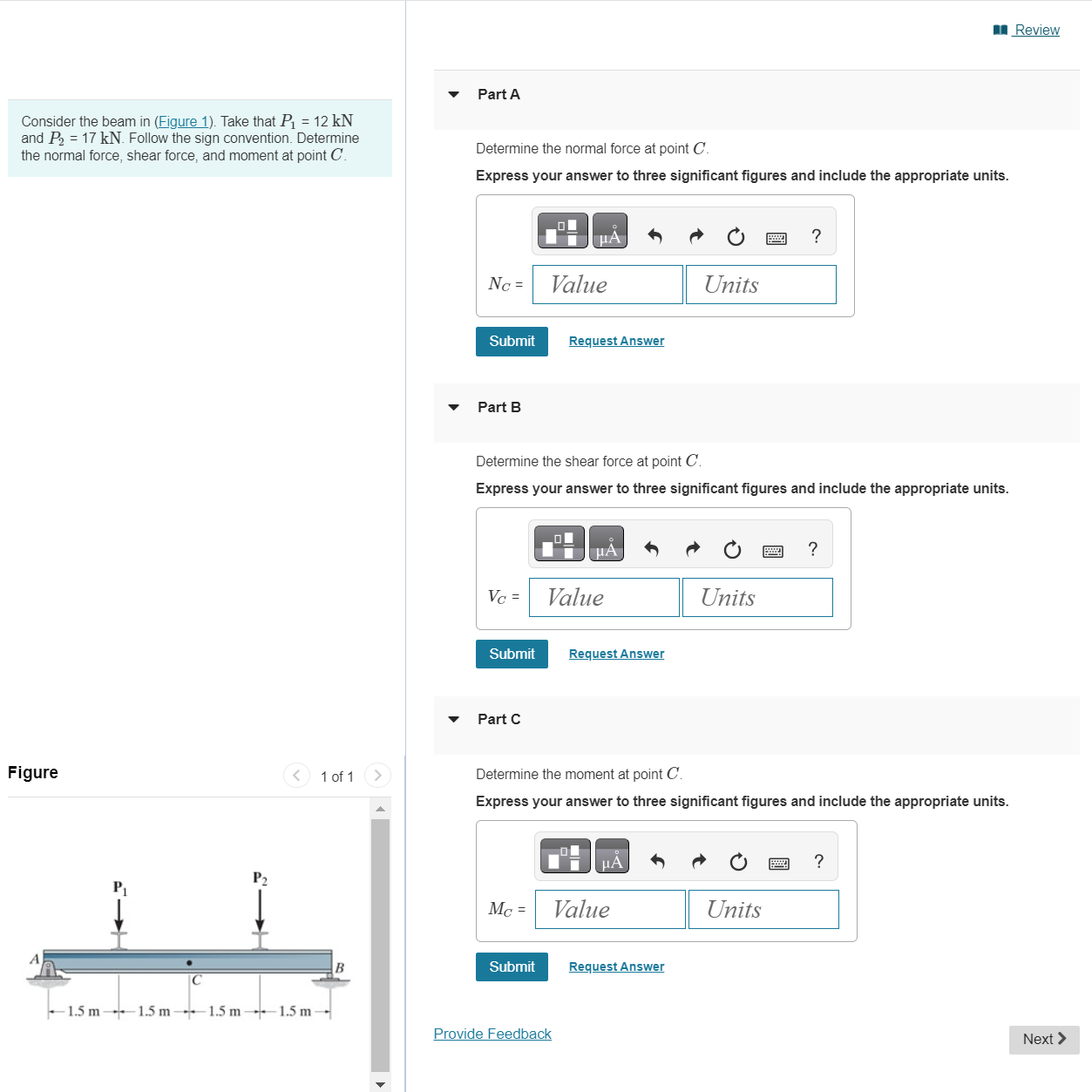 Consider the beam in ( Figure 1 ) . Take that P 1