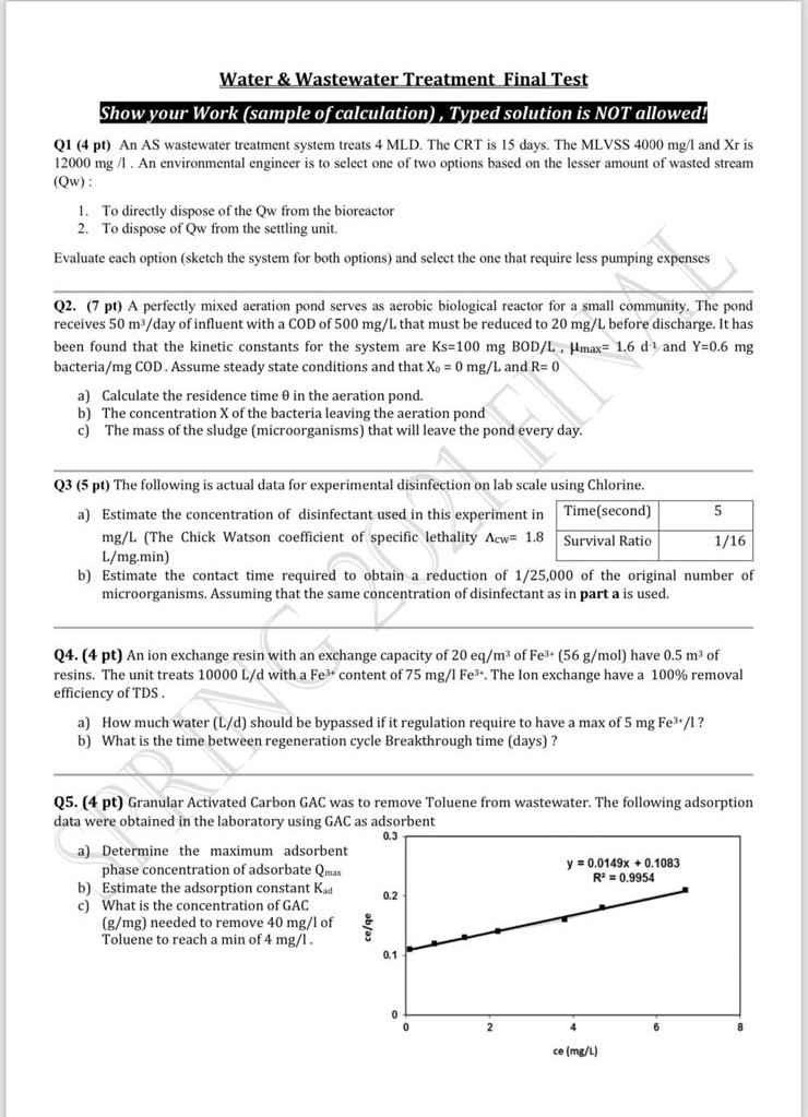 Show your Work ( sample of calculation ) , Typed