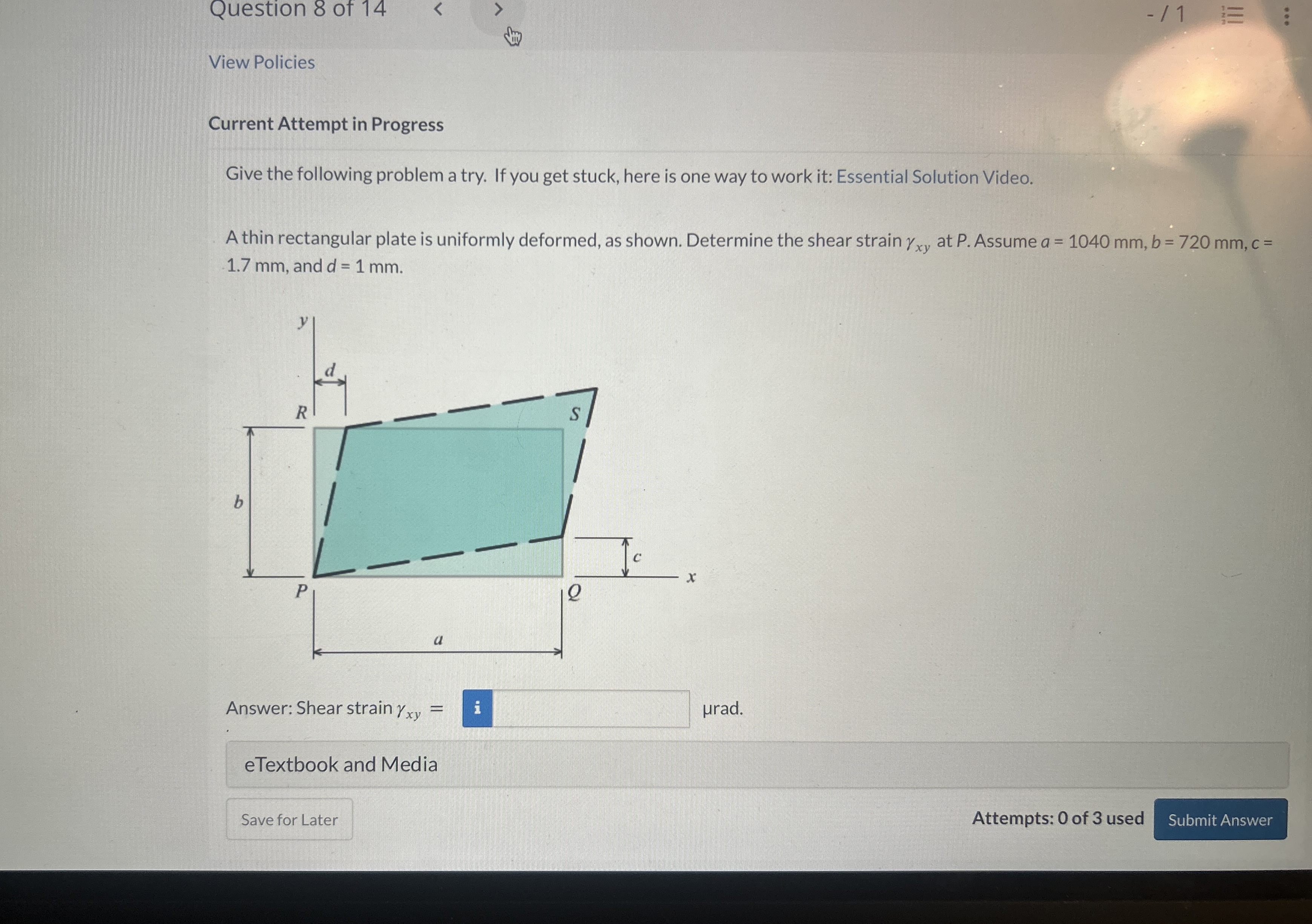 Question 8 of 1 4 View Policies Current Attempt
