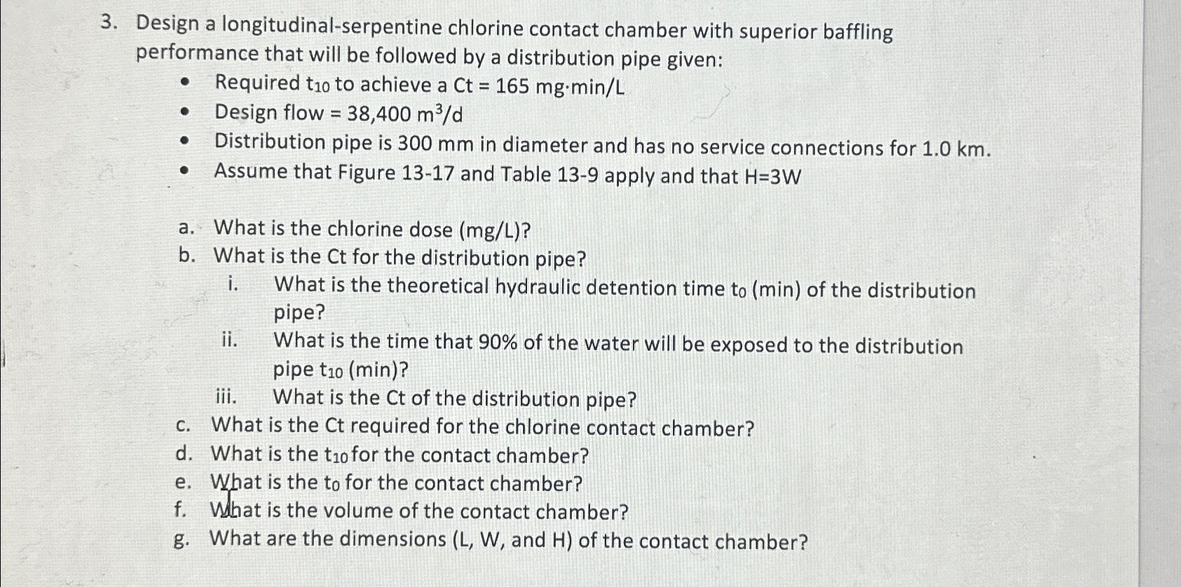 Design a longitudinal - serpentine chlorine
