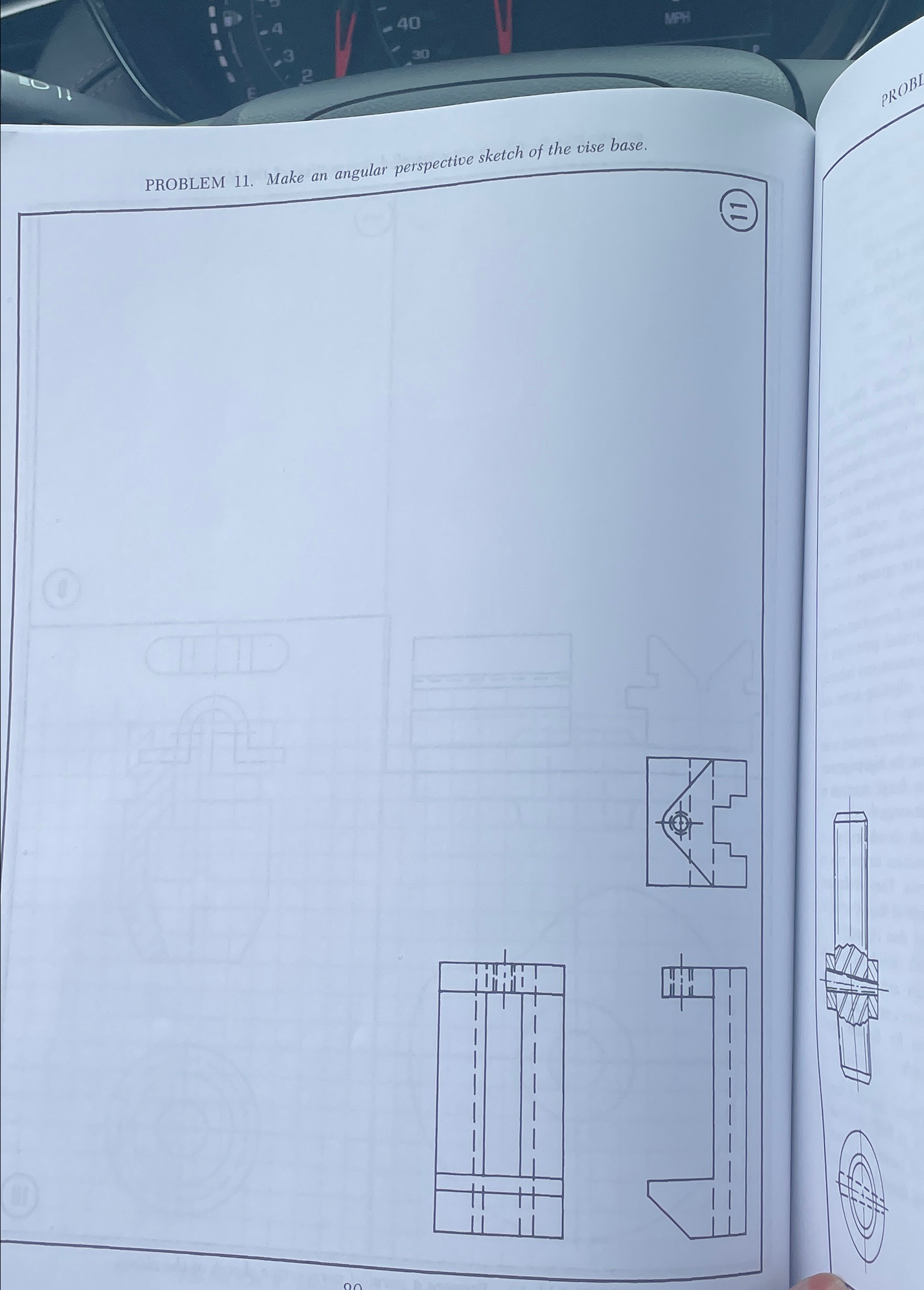 PROBLEM 1 1 . Make an angular perspective sketch
