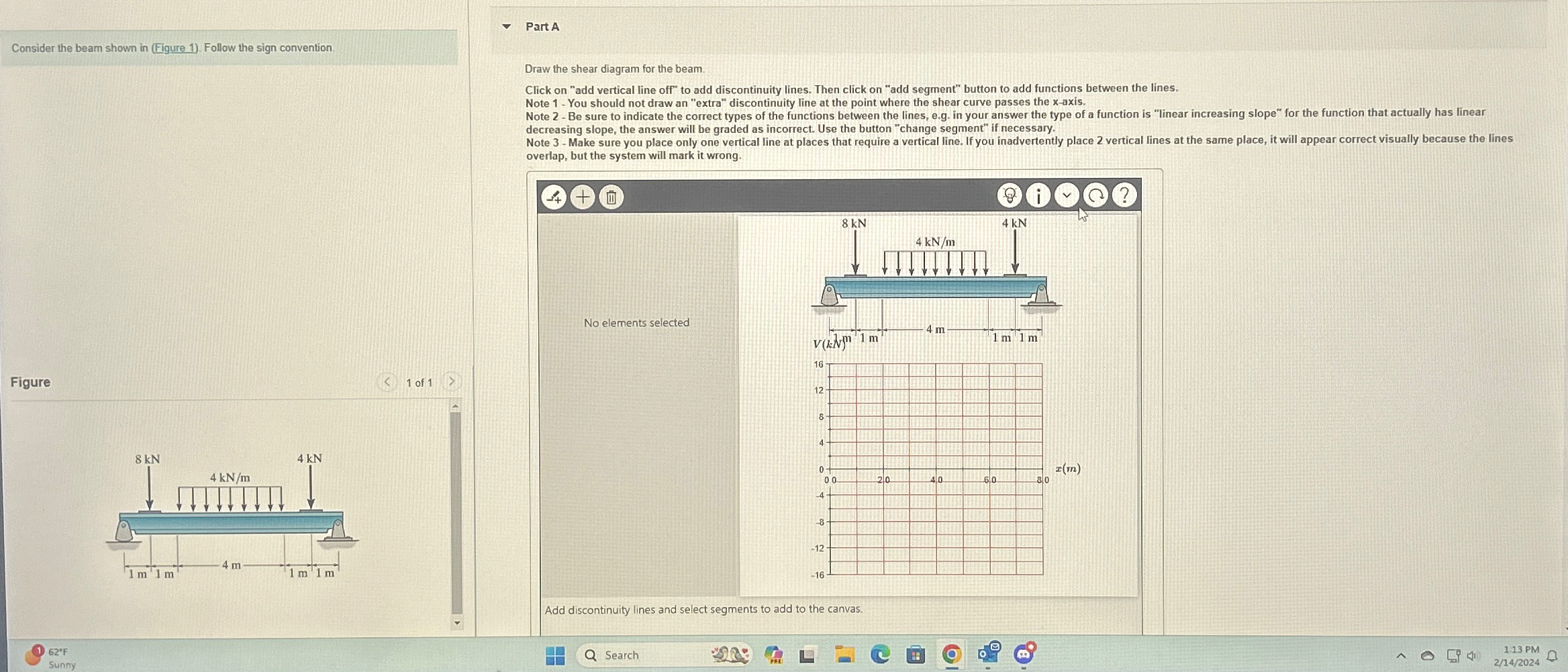 Consider the beam shown in ( Figure 1 ) . Follow