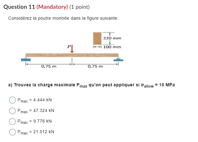 Question 1 1 ( Mandatory ) ( 1 point ) Consid rez