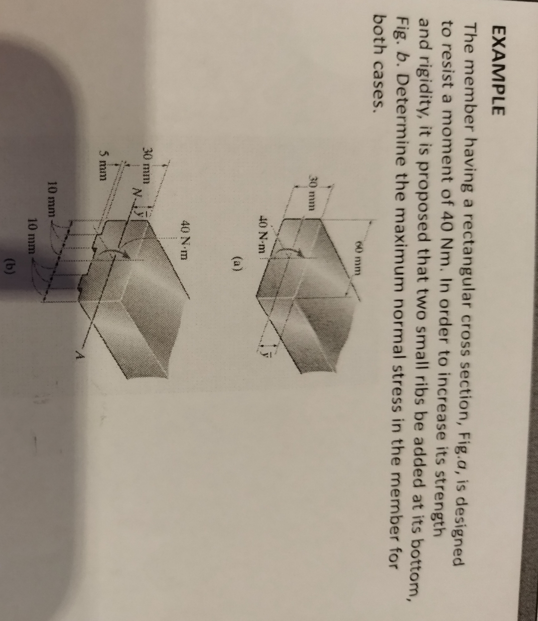 EXAMPLE The member having a rectangular cross