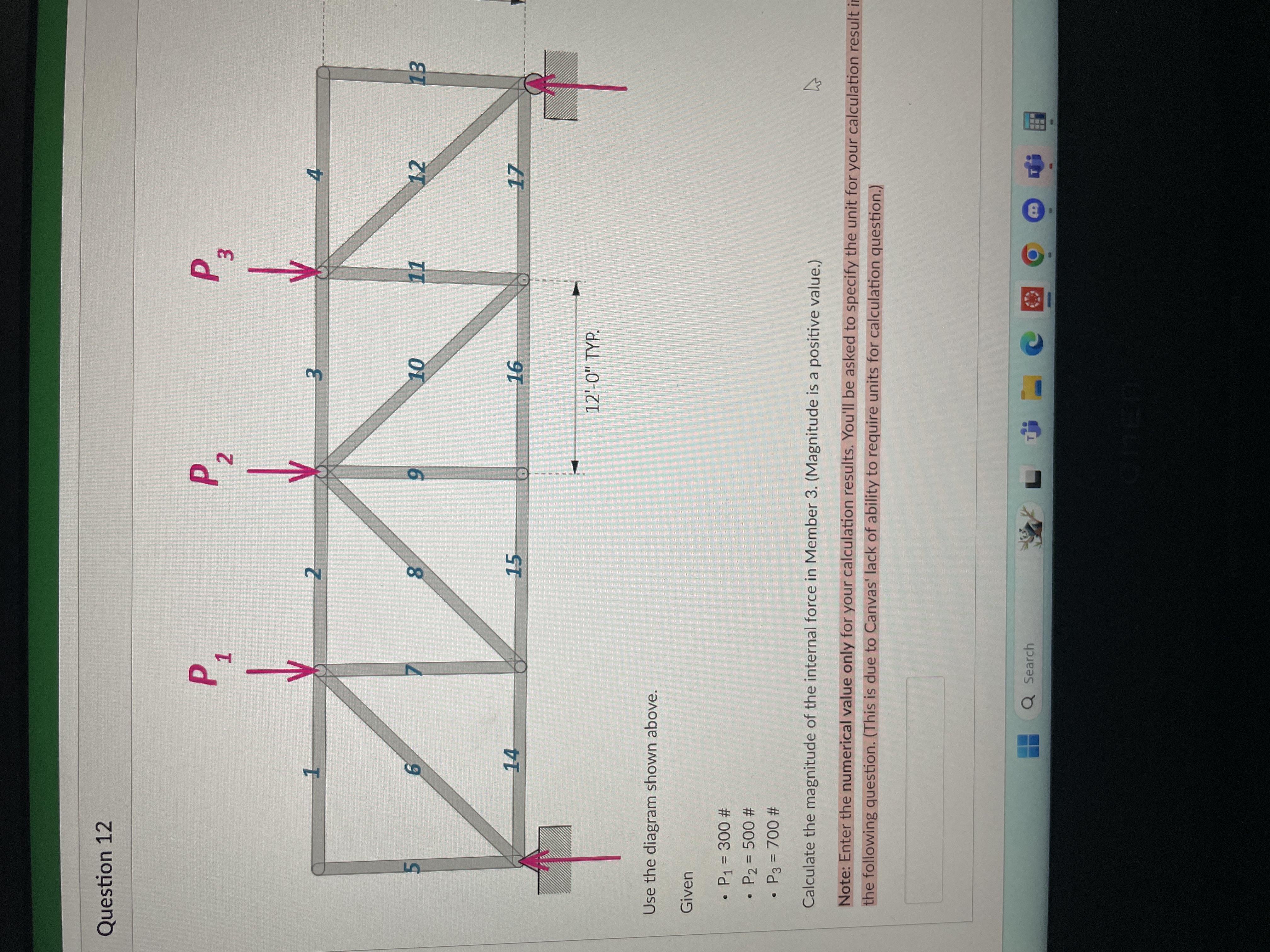 Question 1 2 Use the diagram shown above. Given P