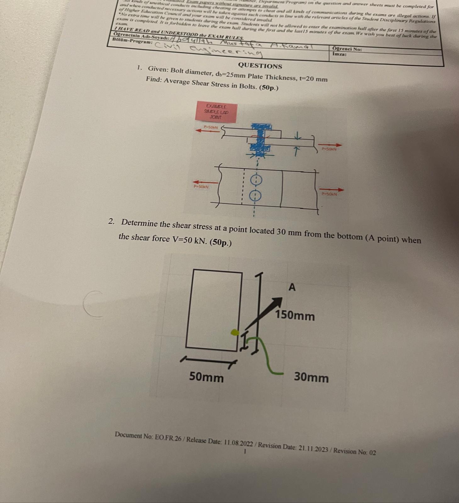 exam is comine will be grien to srudents dhering