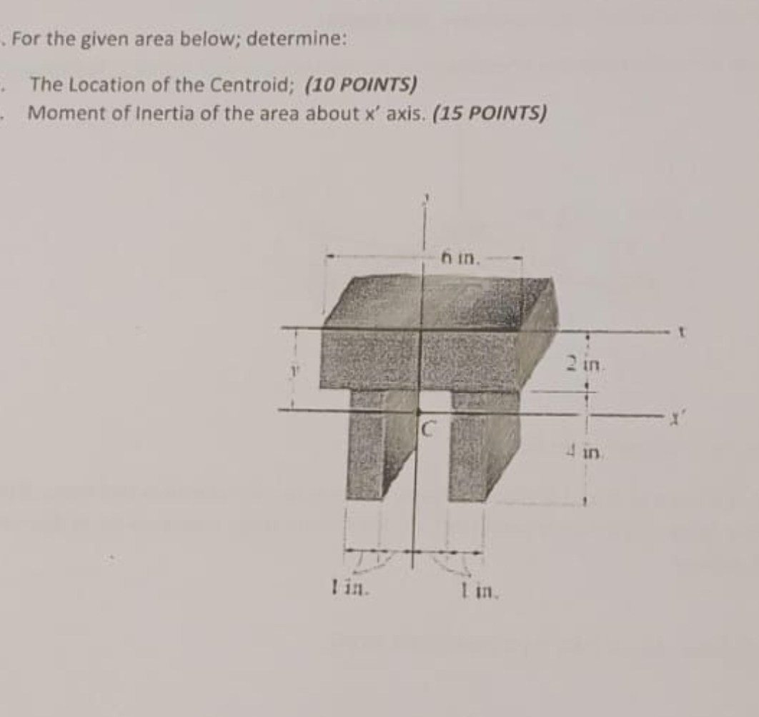 For the given area below; determine: The Location