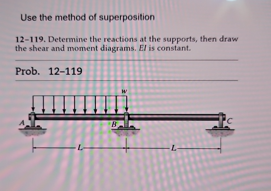 Use the method of superposition 1 2 - 1 1 9 .