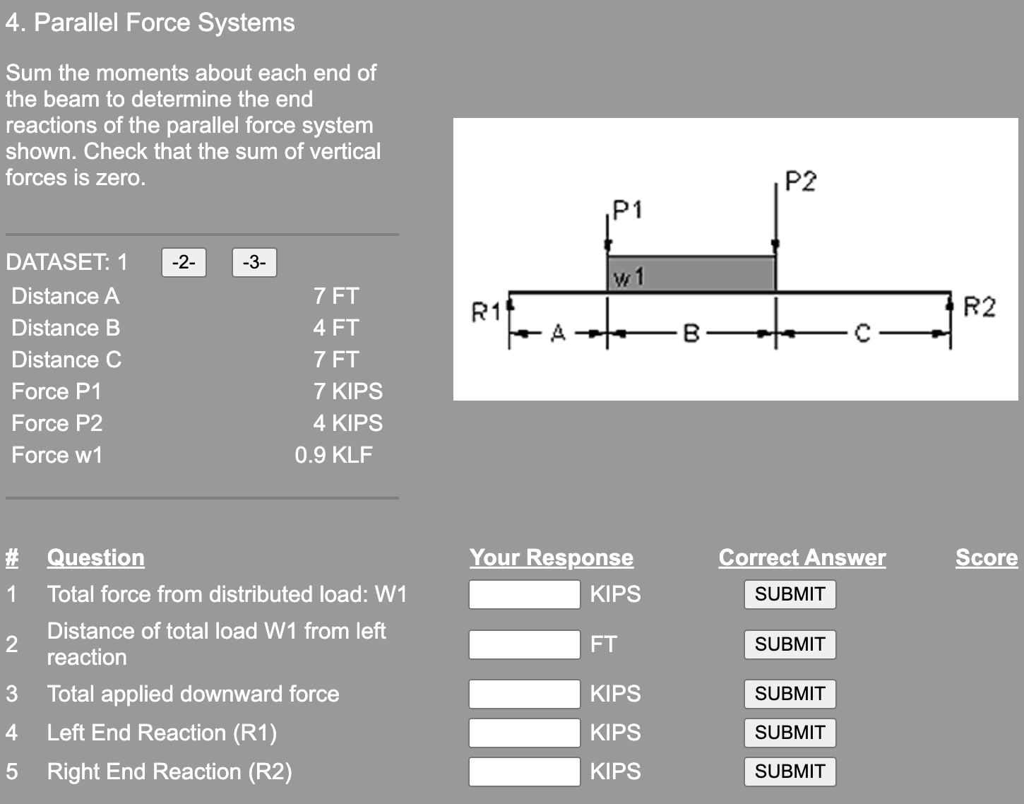 Parallel Force Systems Sum the moments about each