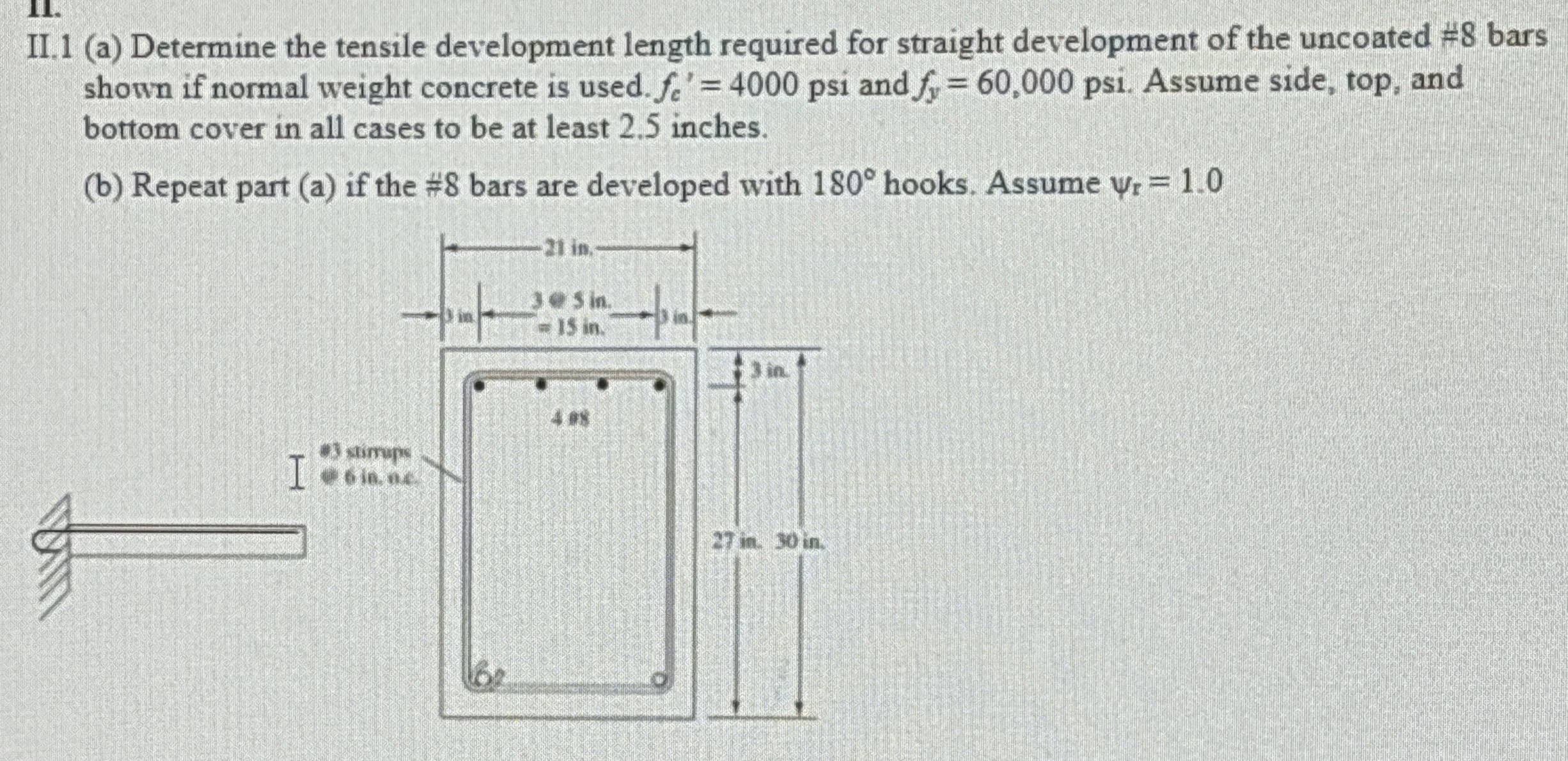 II . 1 ( a ) Determine the tensile development
