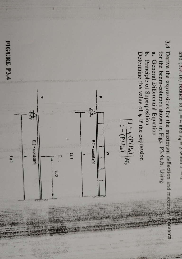 3 . 4 Derive the expressions for the maximum