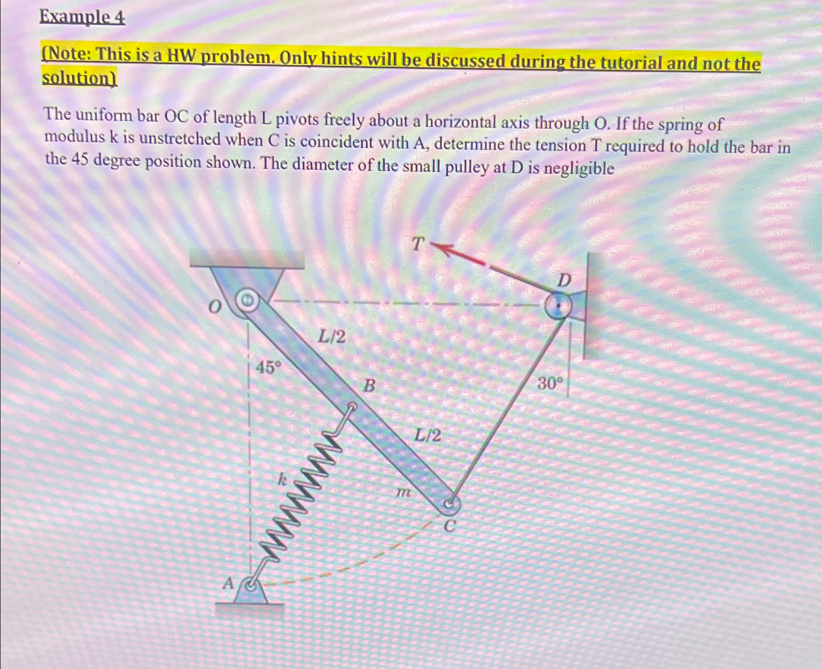 CVEEN 2 0 1 0 - 0 0 1 Tutorial 3 : Equilibrium of