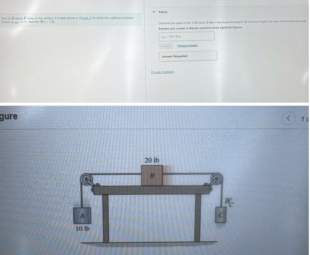 The 2 0 - lb block B rests on the surface of a