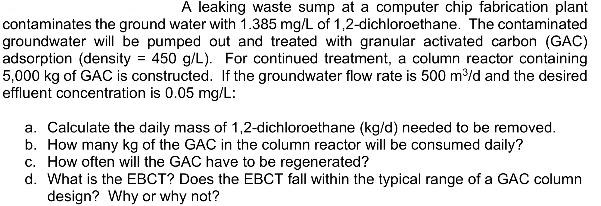 A leaking waste sump at a computer chip