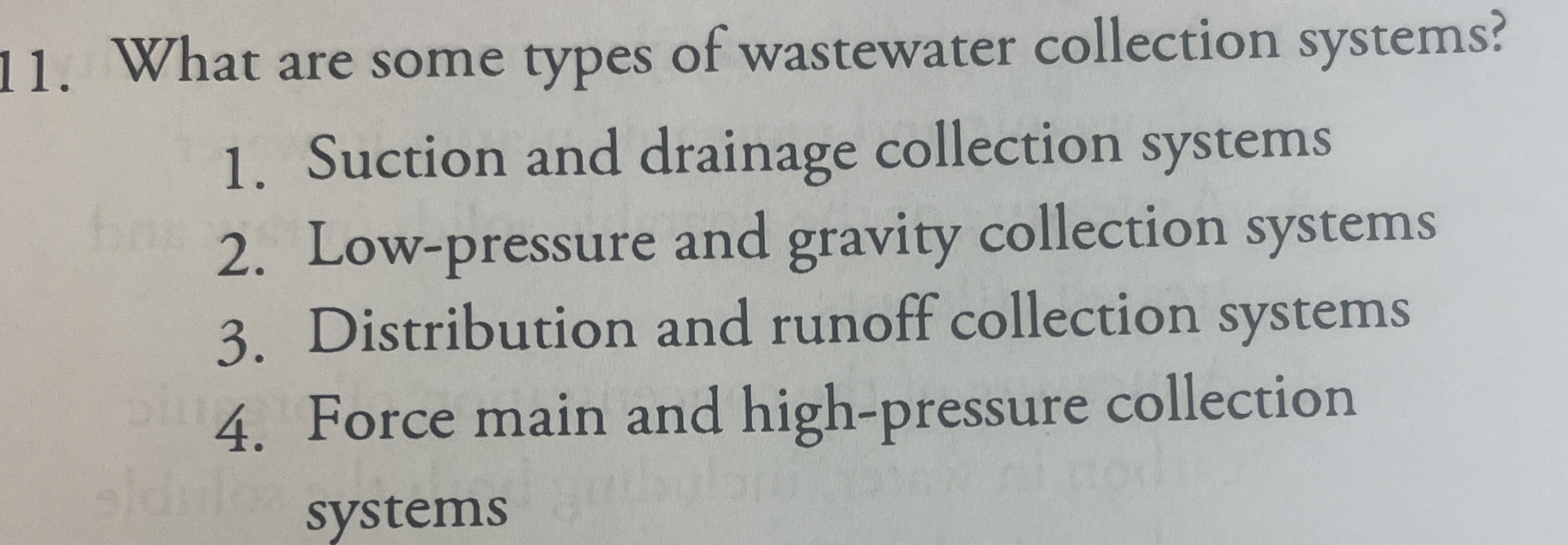 What are some types of wastewater collection