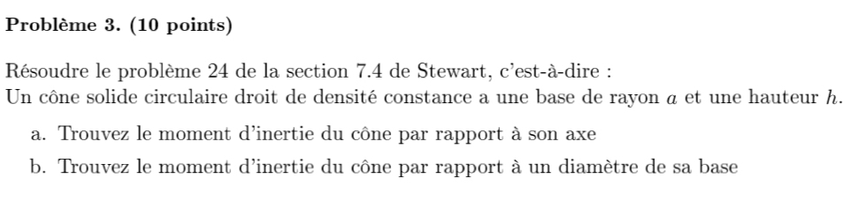 Probl me 3 . ( 1 0 points ) R soudre le probl me