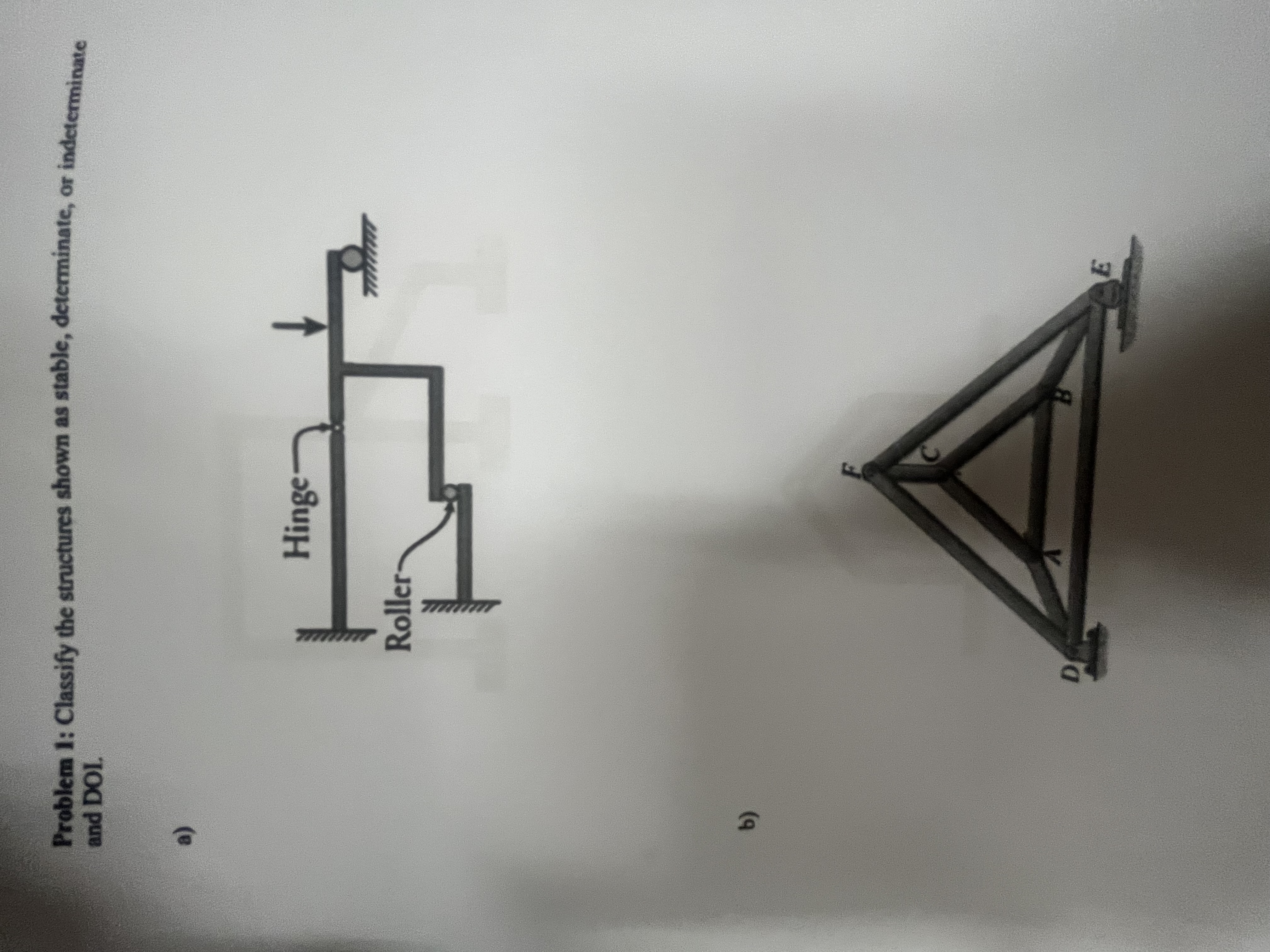 Problem 1 : Classify the structures shown as