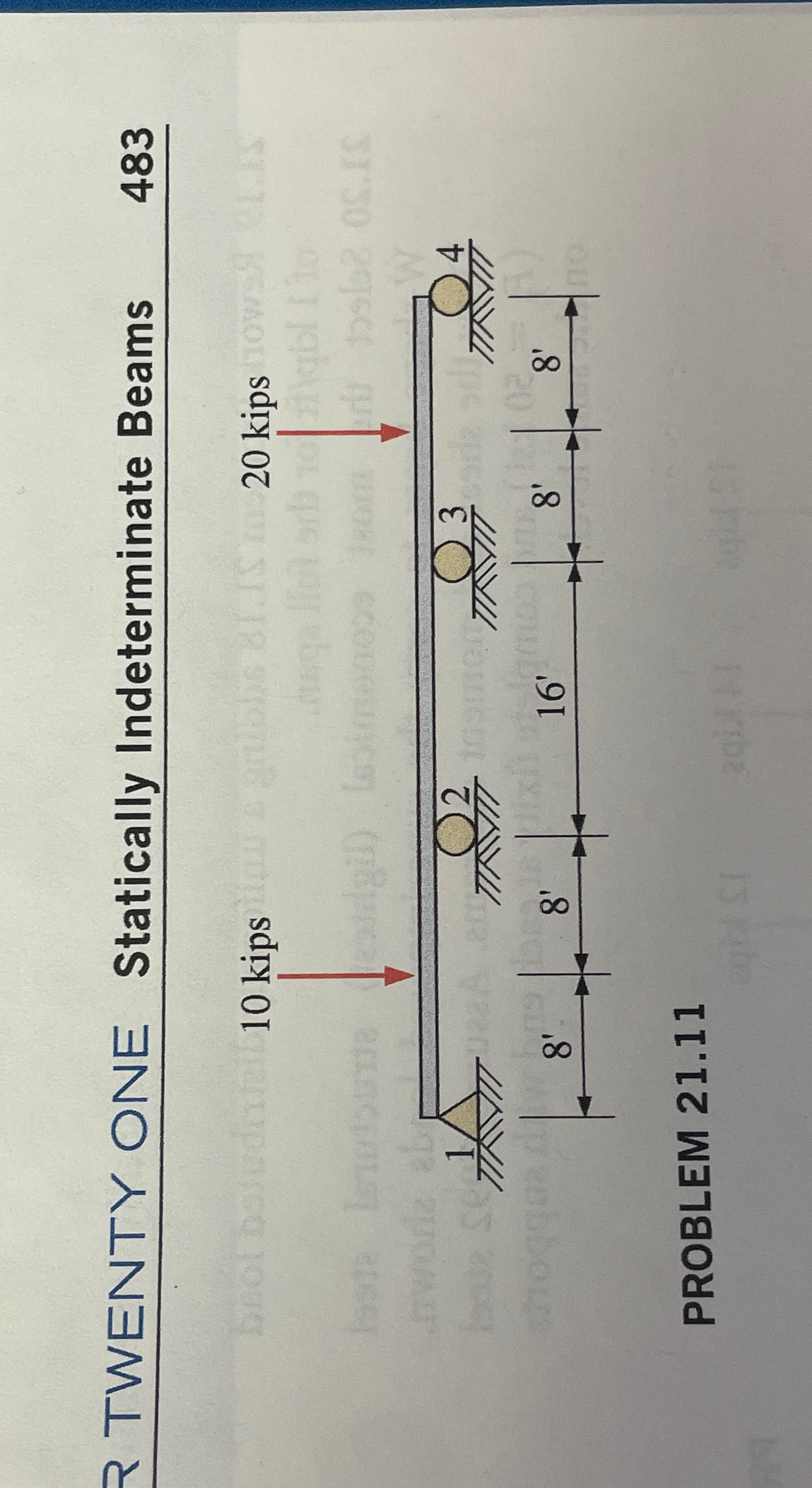 PROBLEM 2 1 . 1 1 : for the continuous beams