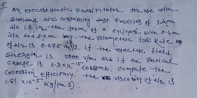 - 5 An electrostatic. preqipitator tor use with