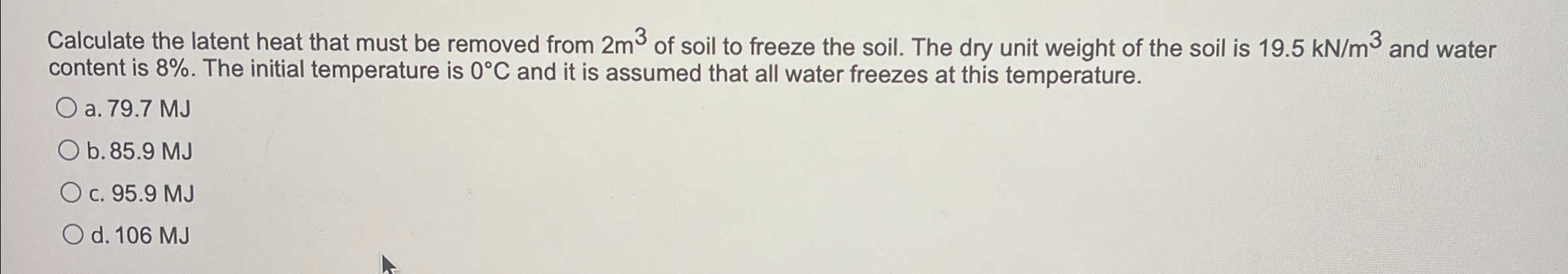 Calculate the latent heat that must be removed