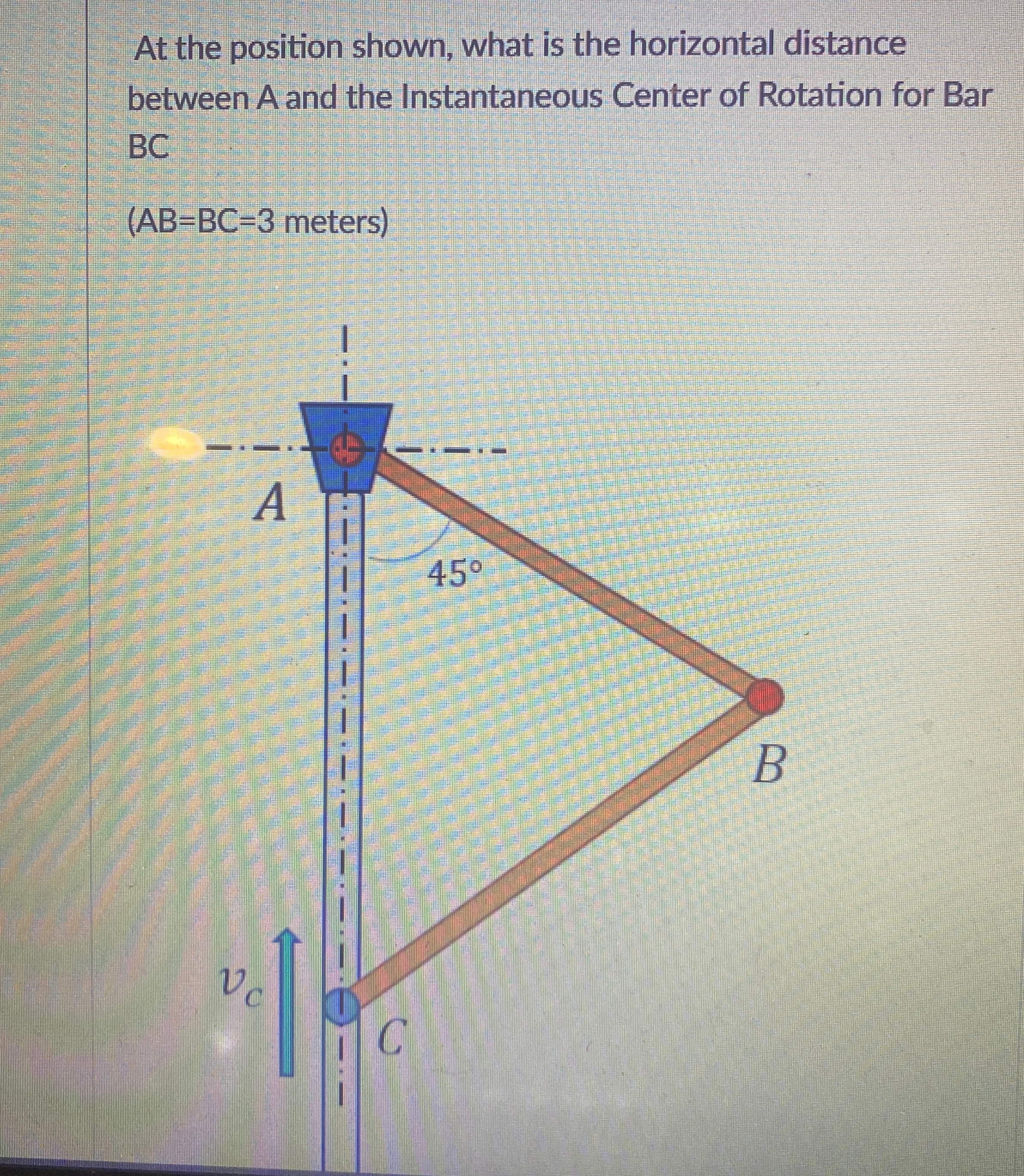 At the position shown, what is the horizontal