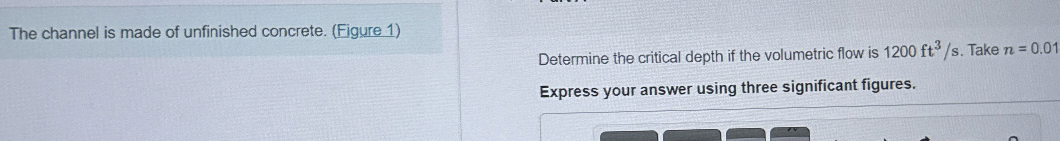 The channel is made of unfinished concrete. (