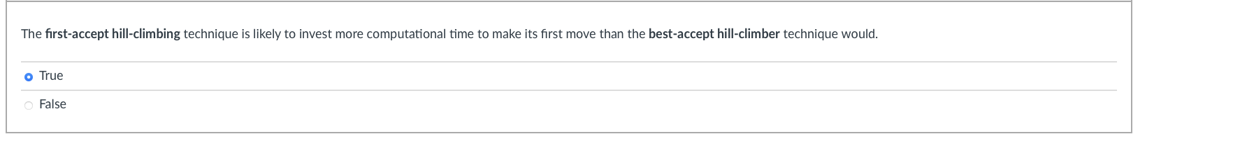 The first - accept hill - climbing technique is