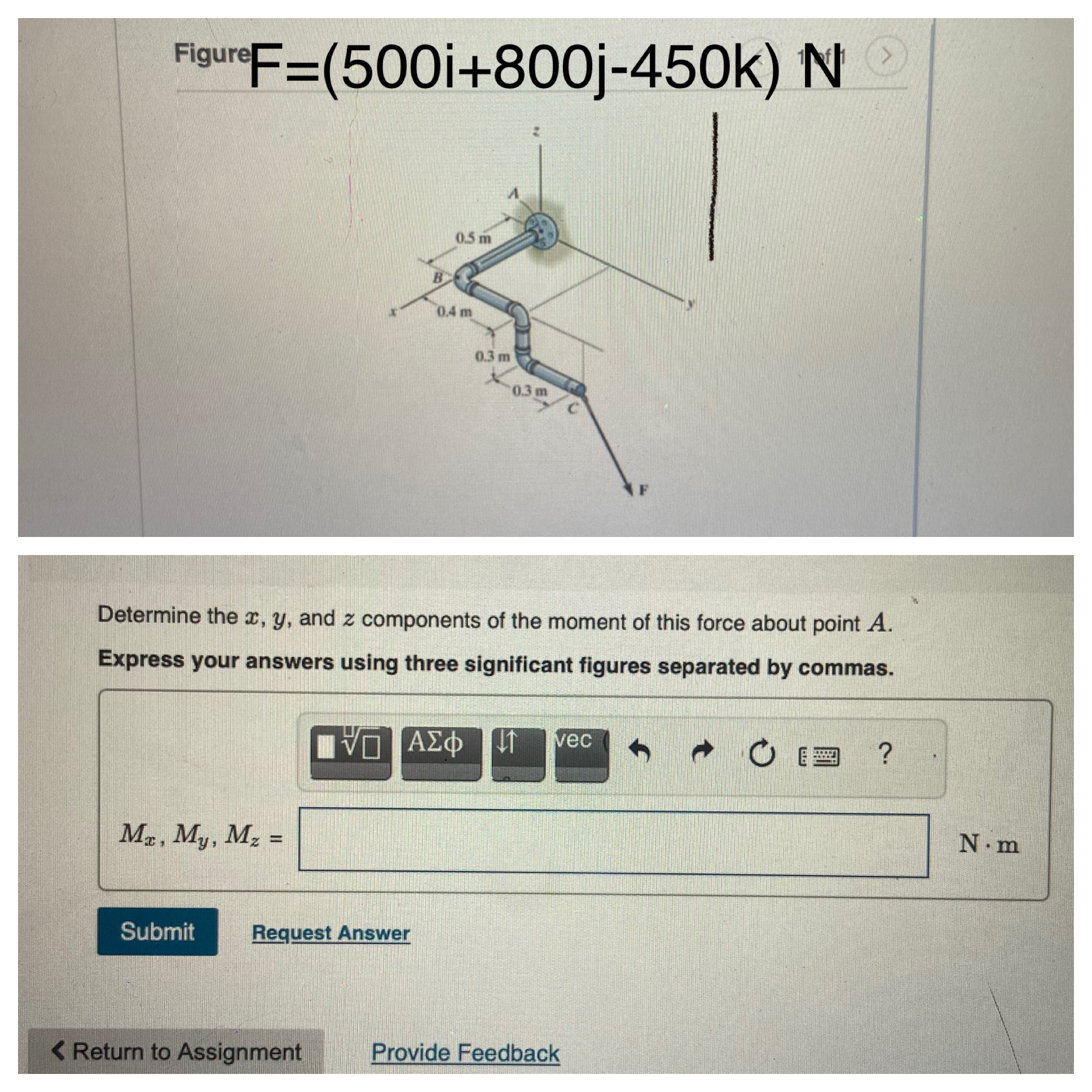 ? F i g u r e F = ( 5 0 0 i + 8 0 0 j - 4 5 0 k )