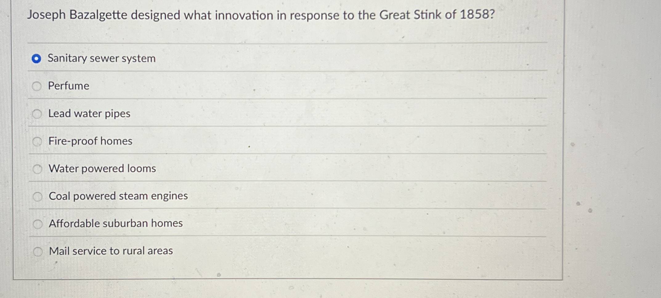 Joseph Bazalgette designed what innovation in
