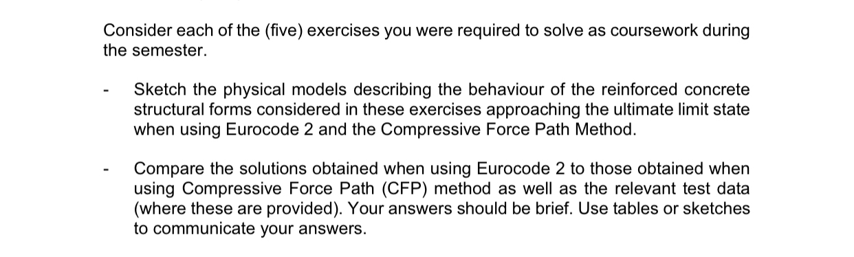 Consider each of the ( five ) exercises you were