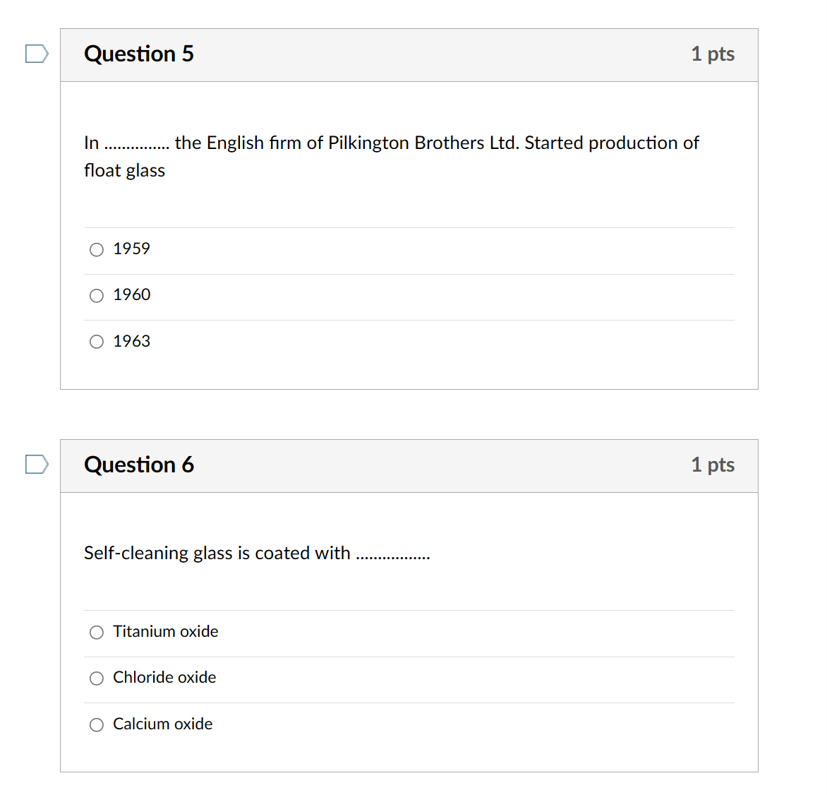 Question 5 In the English firm of Pilkington