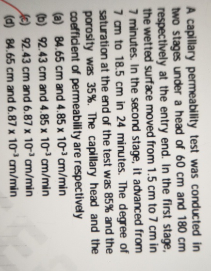 A capillary permeability test was conducted in