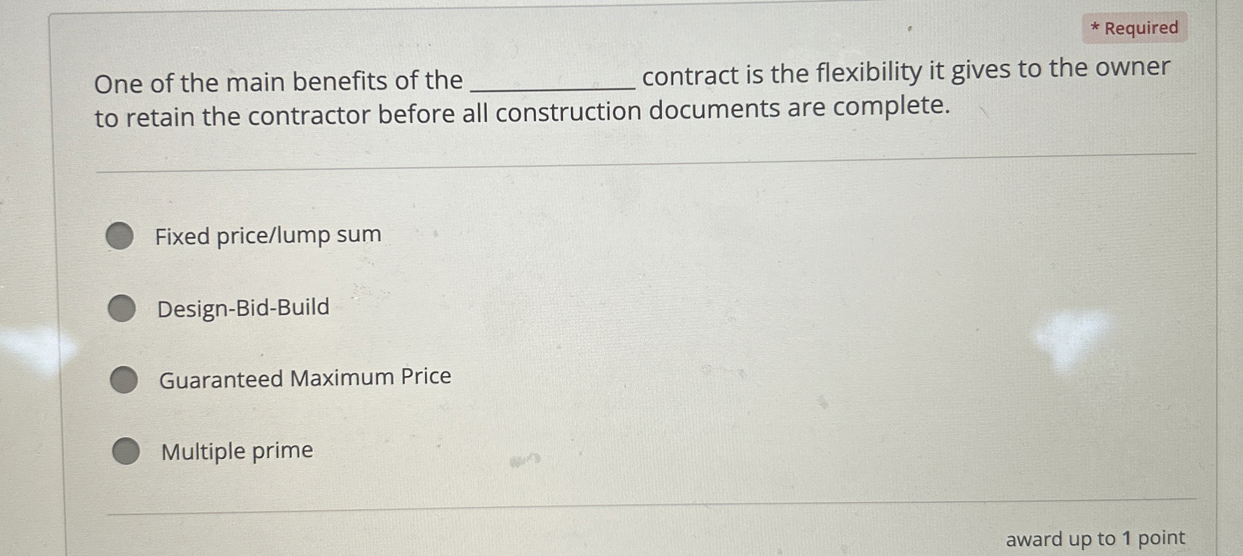 One of the main benefits of the q , contract is