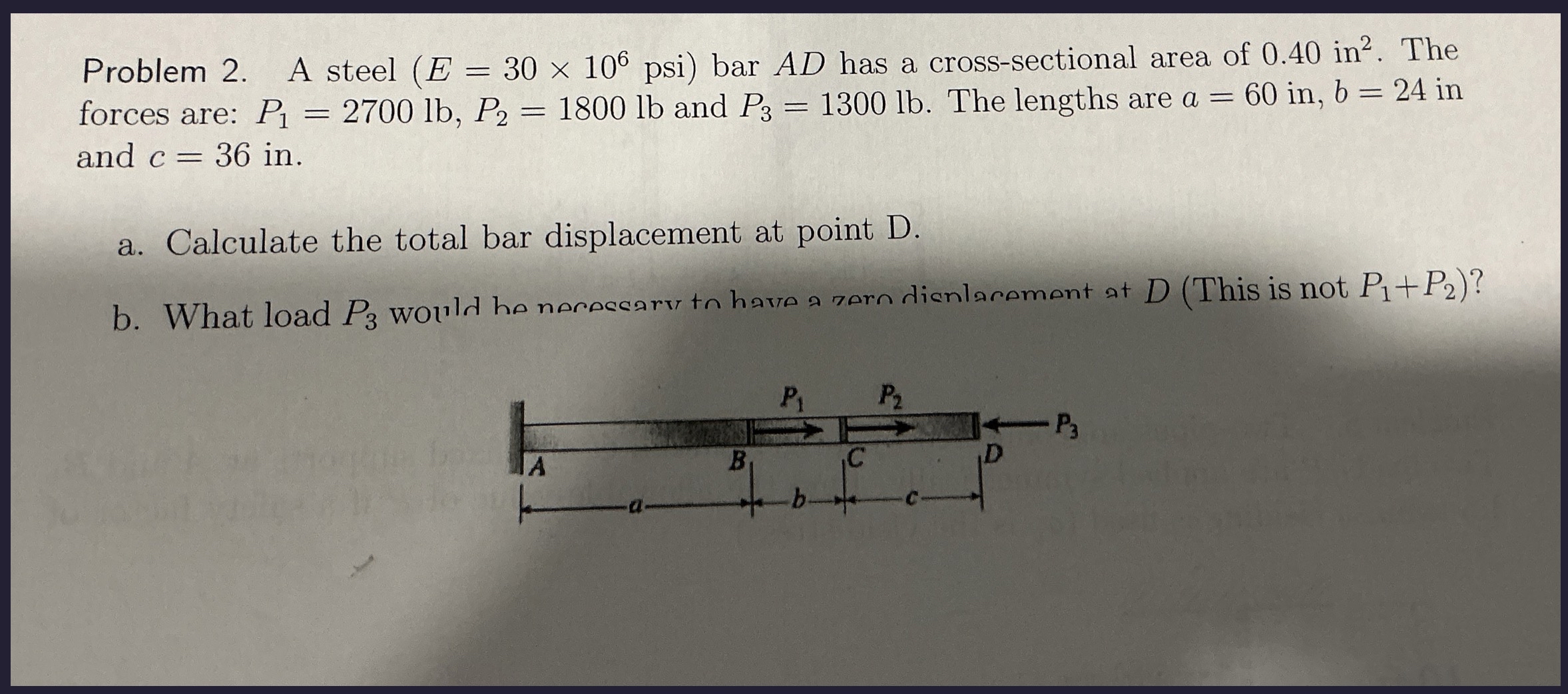 Problem 2 . A steel