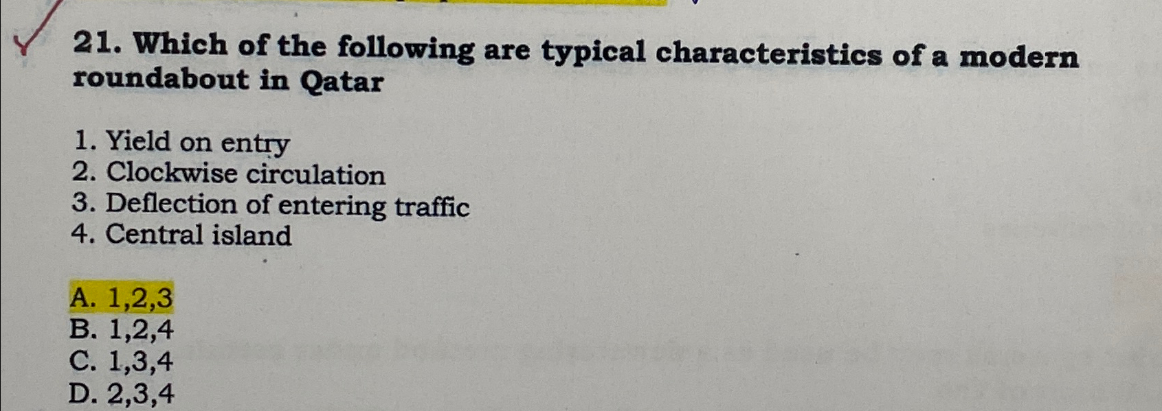 Which of the following are typical