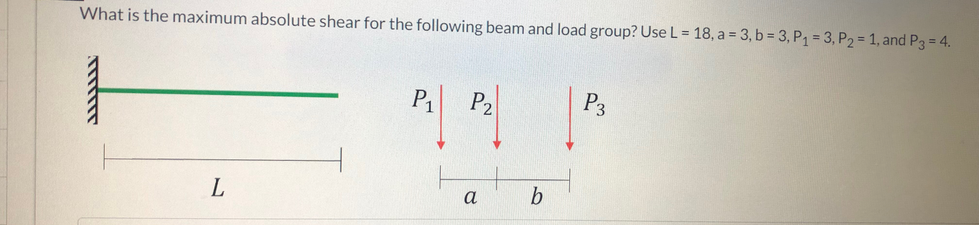 What is the maximum absolute shear for the