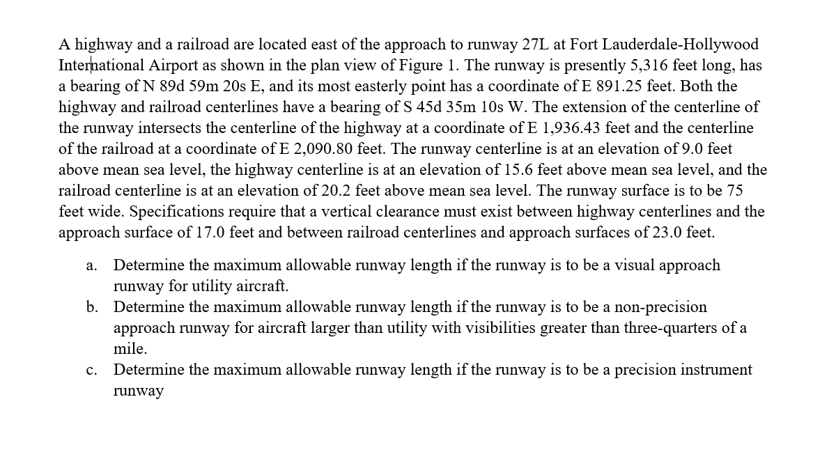 A highway and a railroad are located east of the