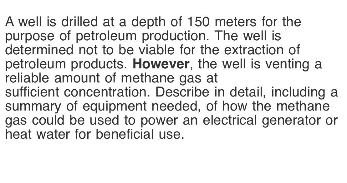 A well is drilled at a depth of 1 5 0 meters for