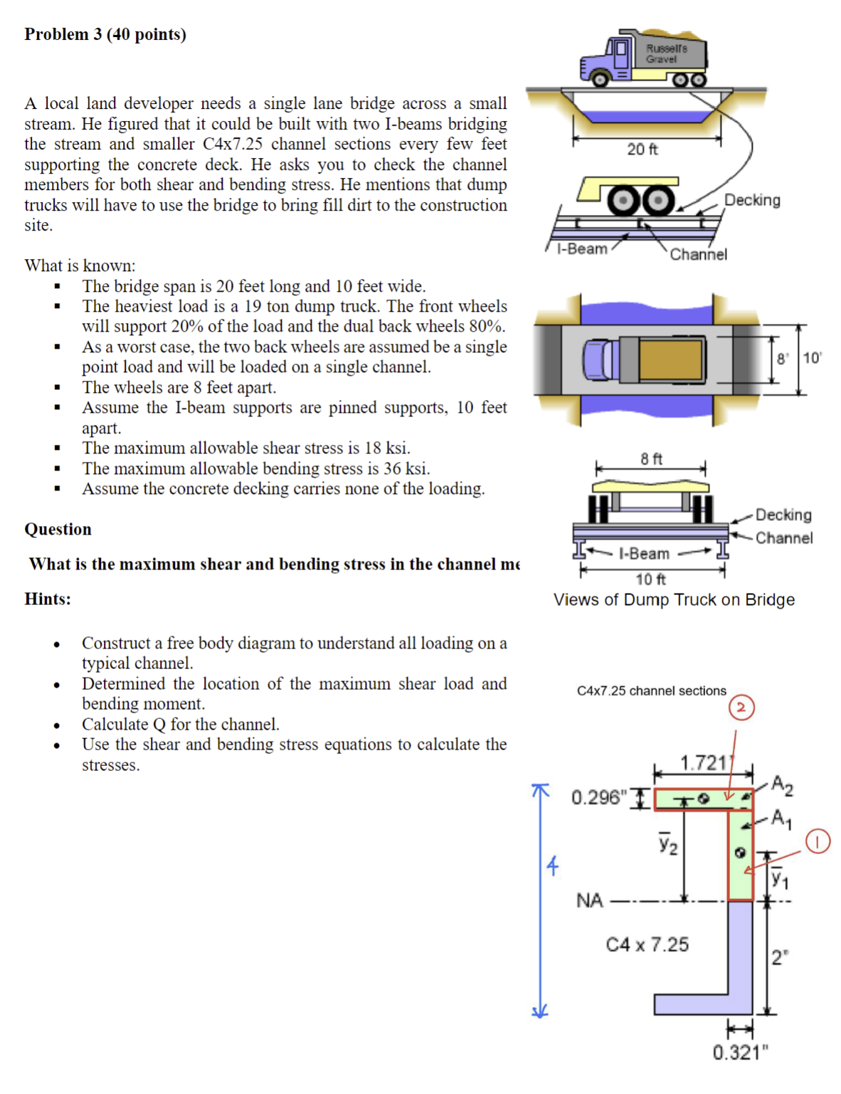 Problem 3 ( 4 0 points ) A local land developer