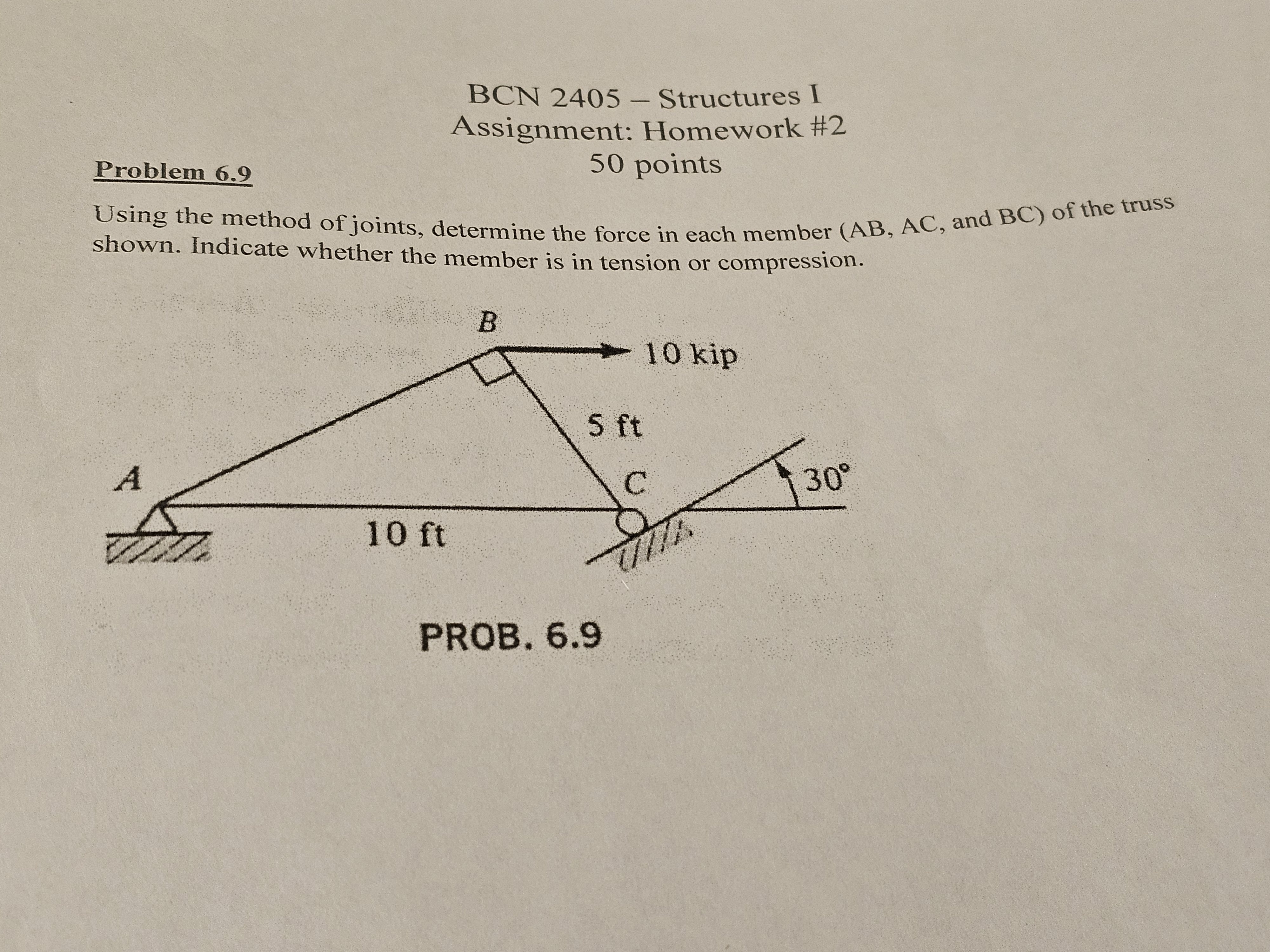 BCN 2 4 0 5 - Structures I Assignment: Homework #