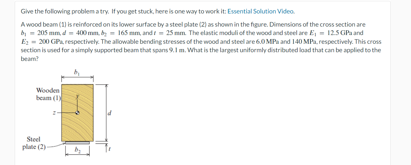 Denote the wood as material ( 1 ) and denote the