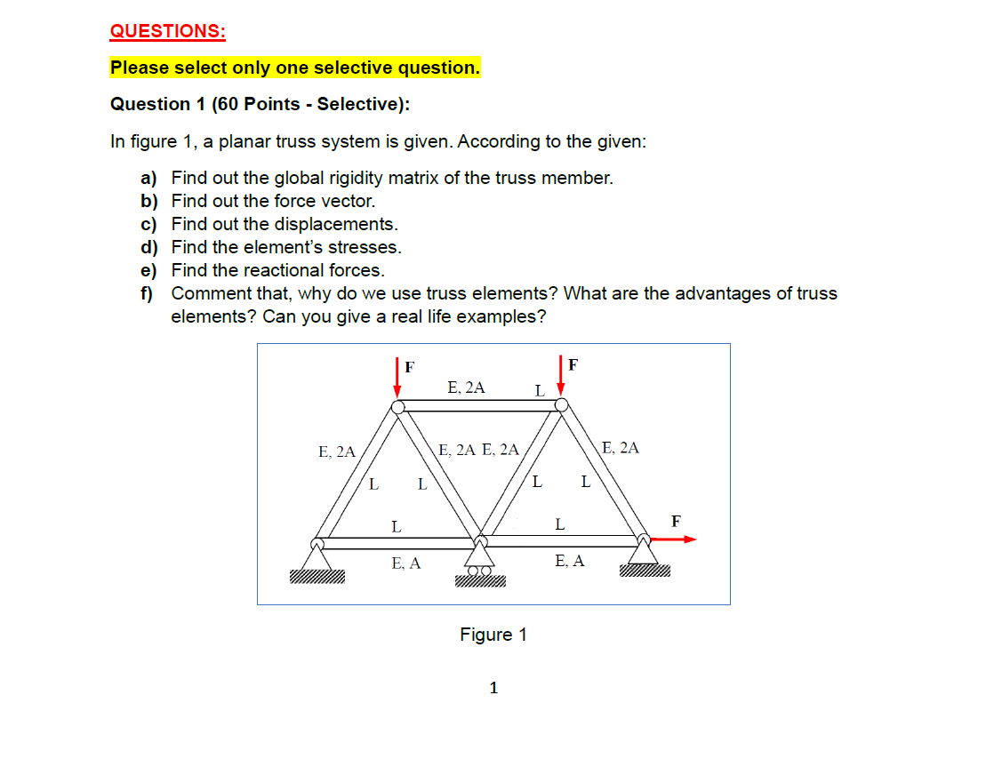 QUESTIONS: Please select only one selective