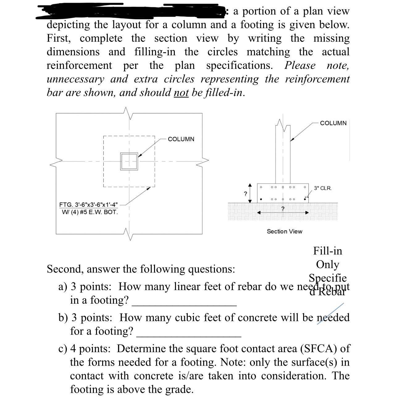 a portion of a plan view depicting the layout for