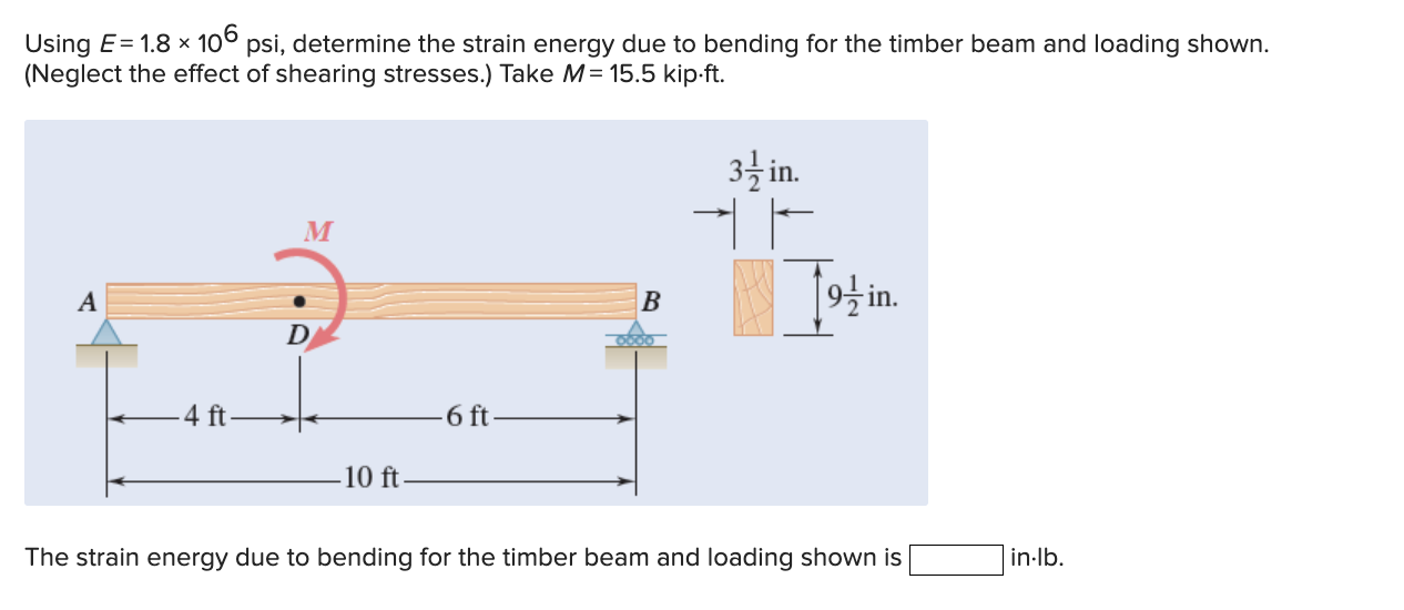 Using E = 1 . 8 1 0 6 , determine the strain