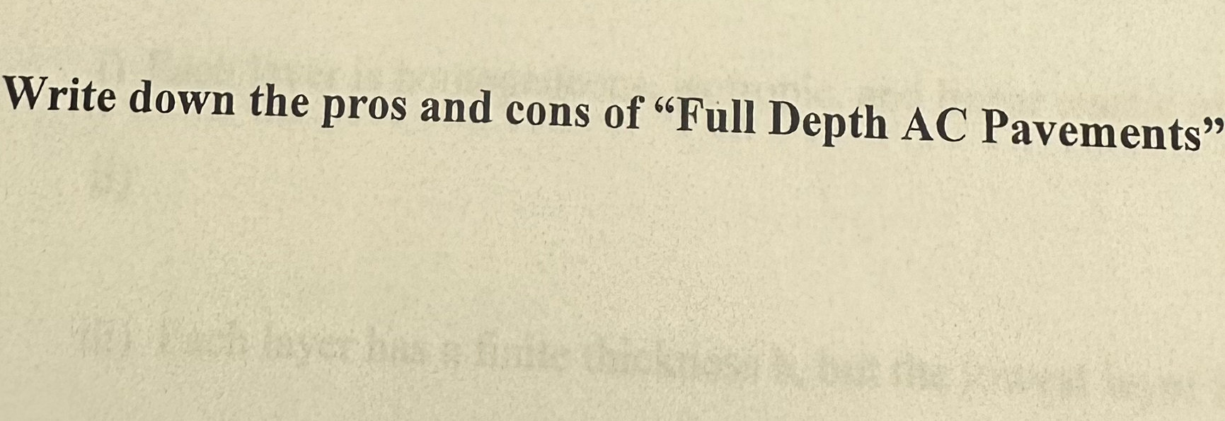 Write down the pros and cons of "Full Depth AC