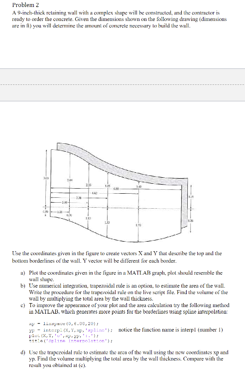 Problem 2 A 9 - inch - thick retaining wall with