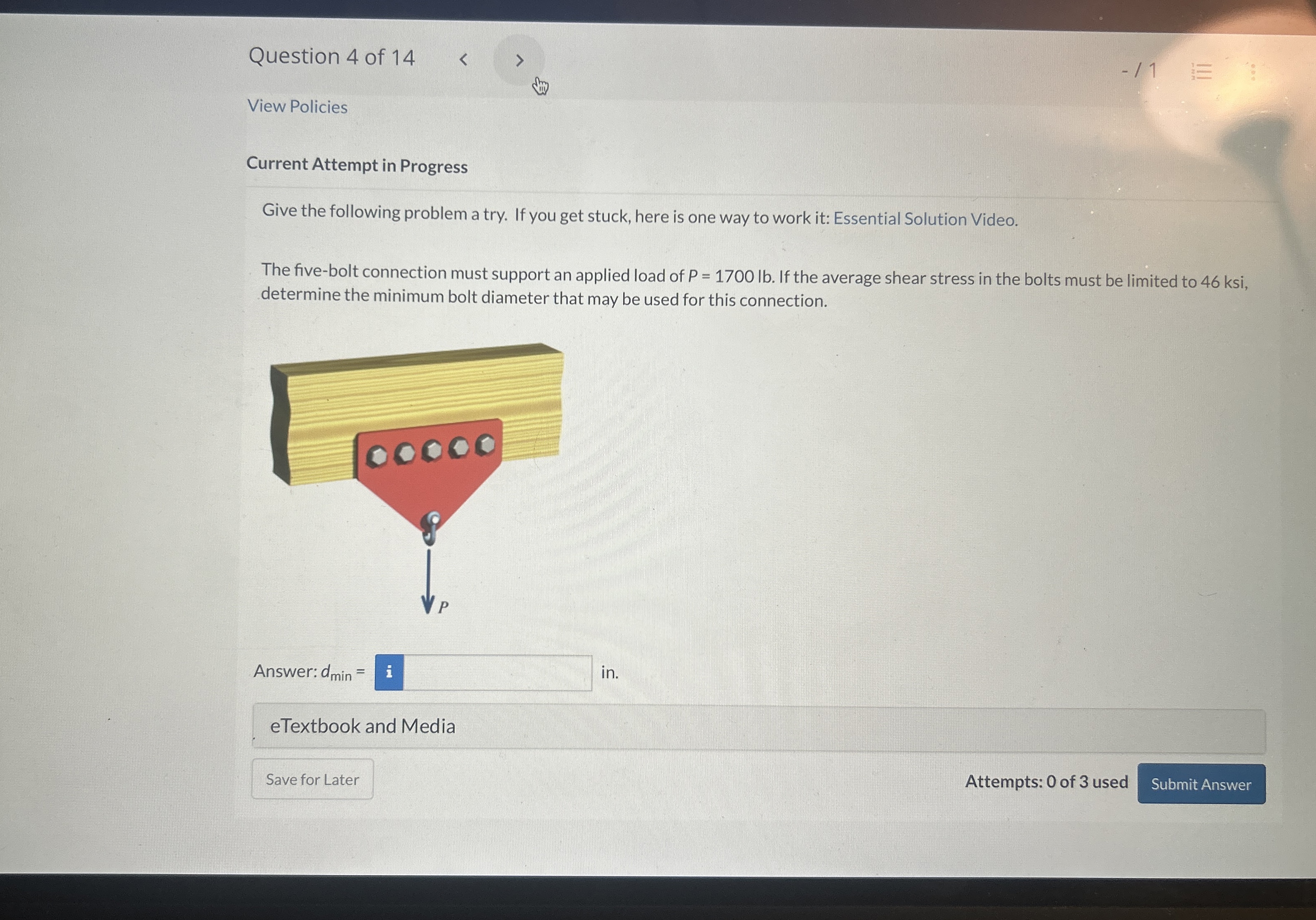 Question 4 of 1 4 View Policies Current Attempt