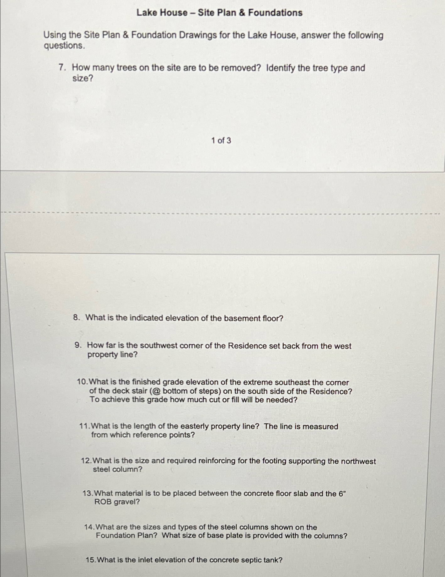 Lake House - Site Plan & Foundations Using the