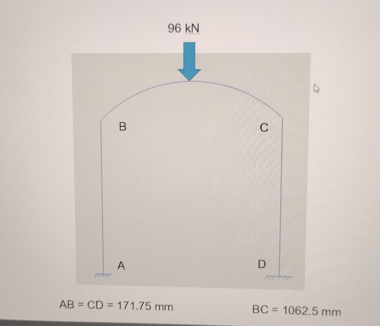 Find the reactions at A and D for the