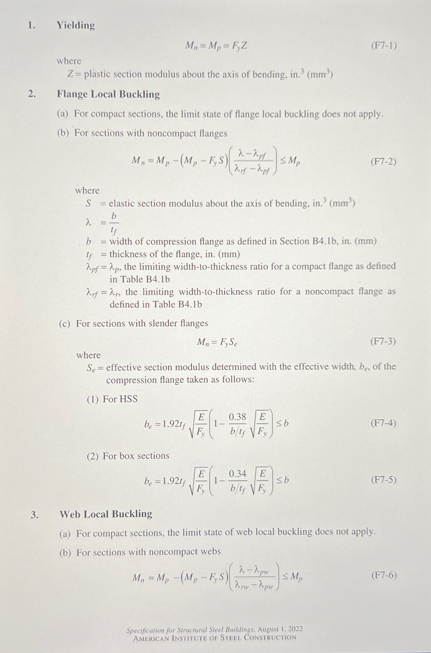 Calculate the flexural buckling capacity for HSS